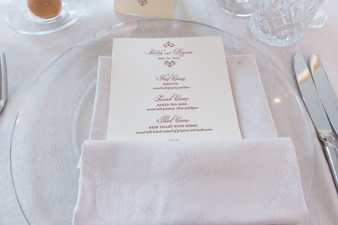 Refined wedding details during a luxury Italian wedding