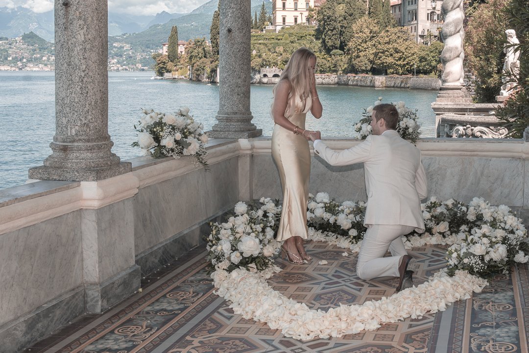 Romantic Proposal on Lake Como