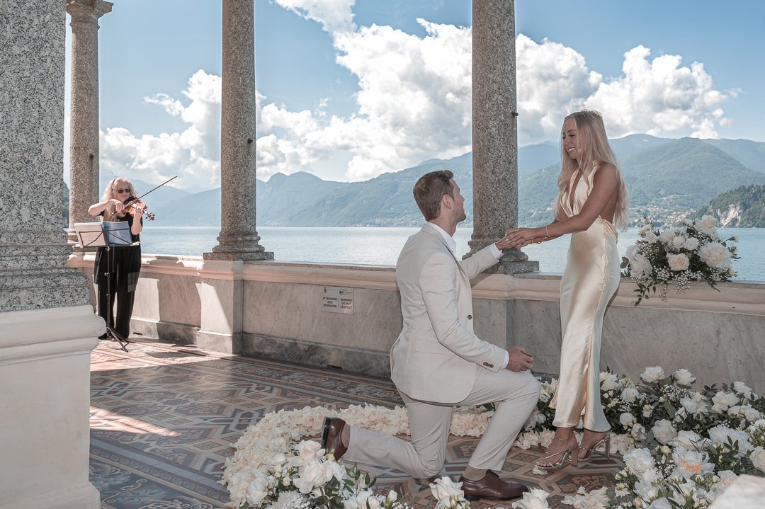 Romantic Proposal on Lake Como