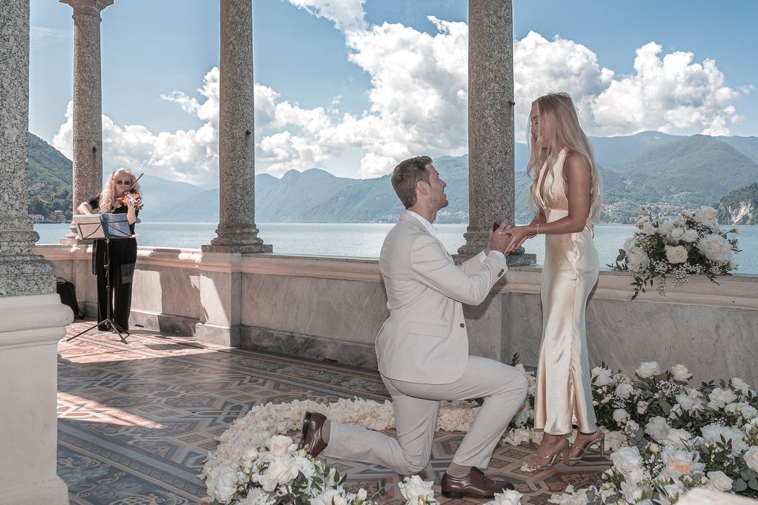 Romantic Proposal on Lake Como