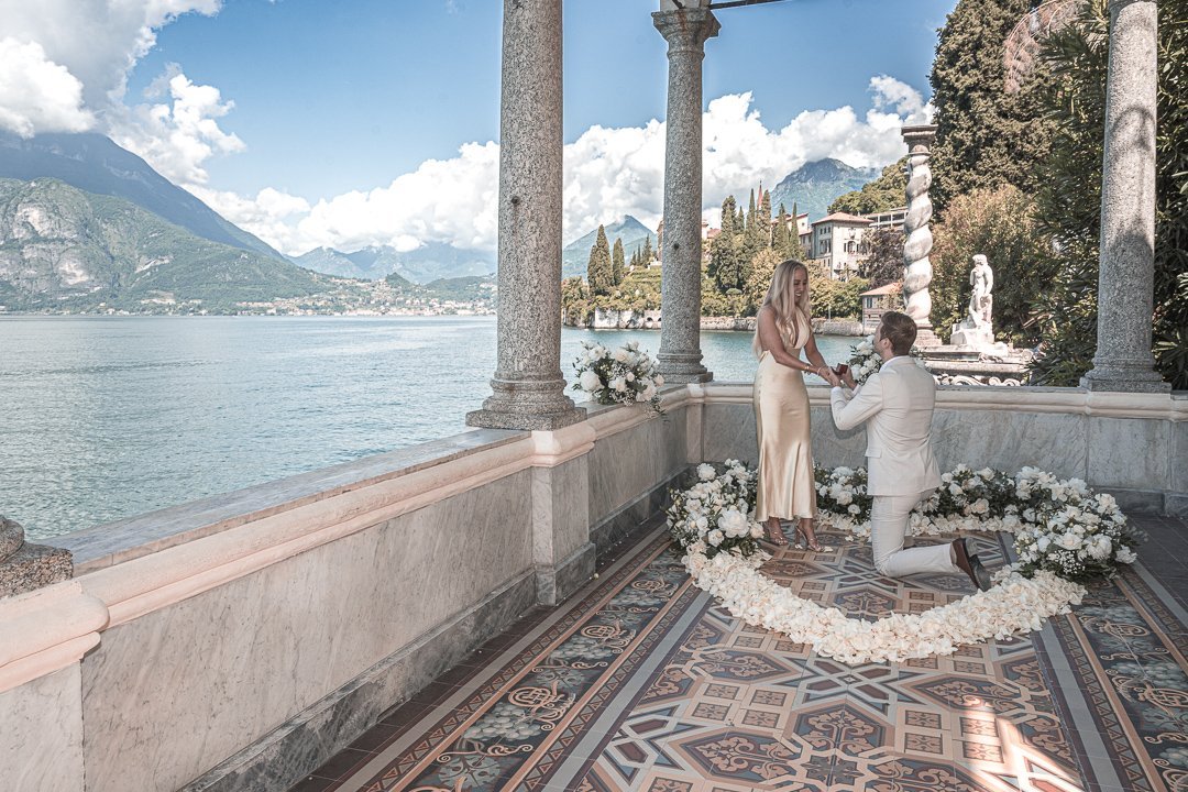 Romantic Proposal on Lake Como