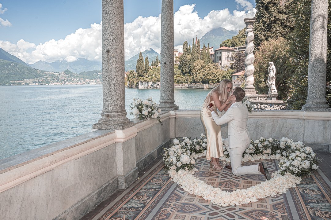 Romantic Proposal on Lake Como